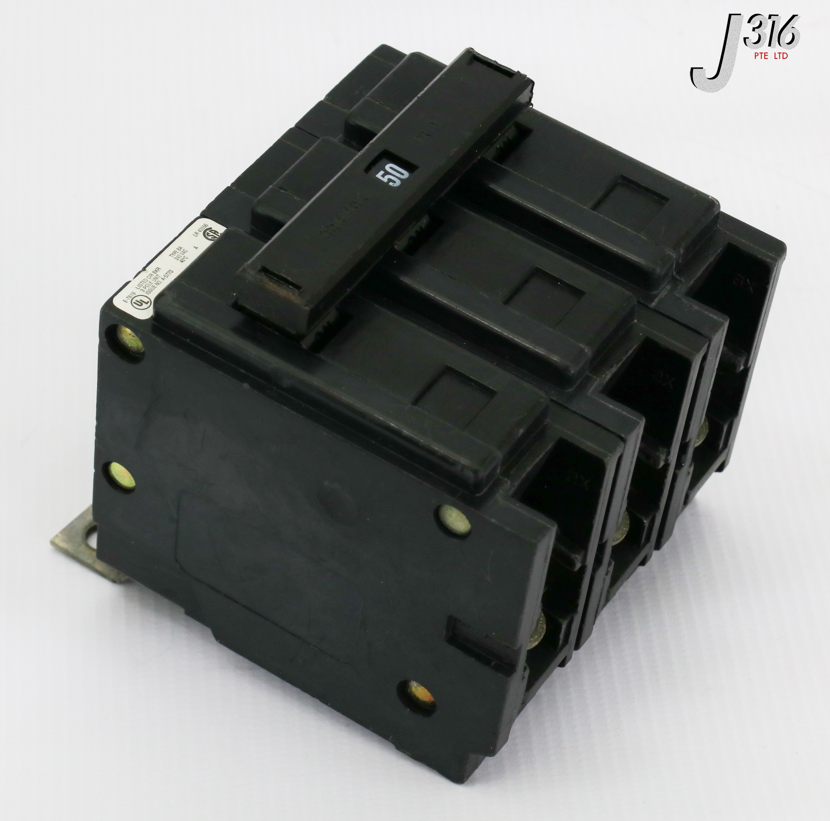 専用3 16807 CUTLER-HAMMER TYPE BA 3-POLE CIRCUIT BREAKER, 240VAC, 50A